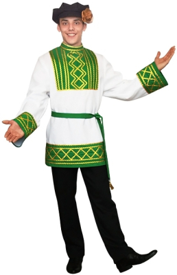 Русский народный костюм Ярослав зеленый ККВм-3-48з-з