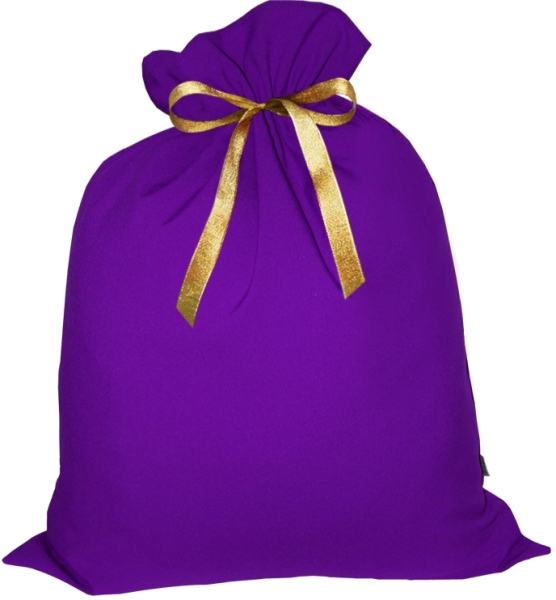 Большой мешок для подарков фиолетовый 70х110 см МБ-97ф