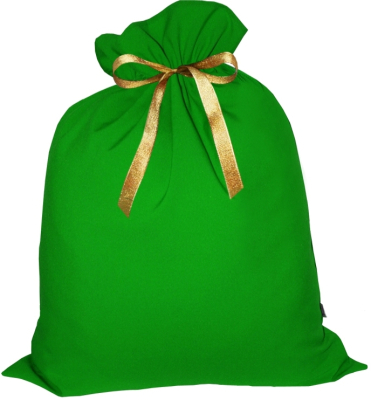 Мешок для подарков большой зеленый 70х110 см МБ-97з
