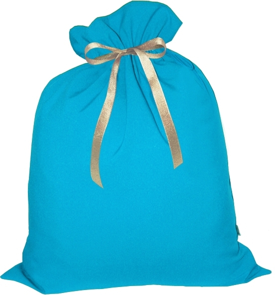 Упаковка для подарков - мешок бирюзовый 45х60 см МБ-28яг