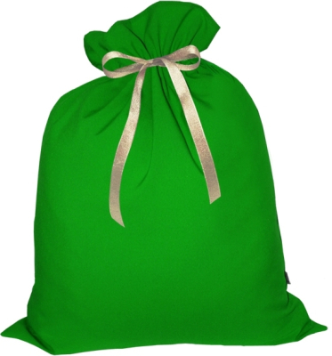 Упаковка для подарков - мешок зеленый 45х60 см МБ-28з